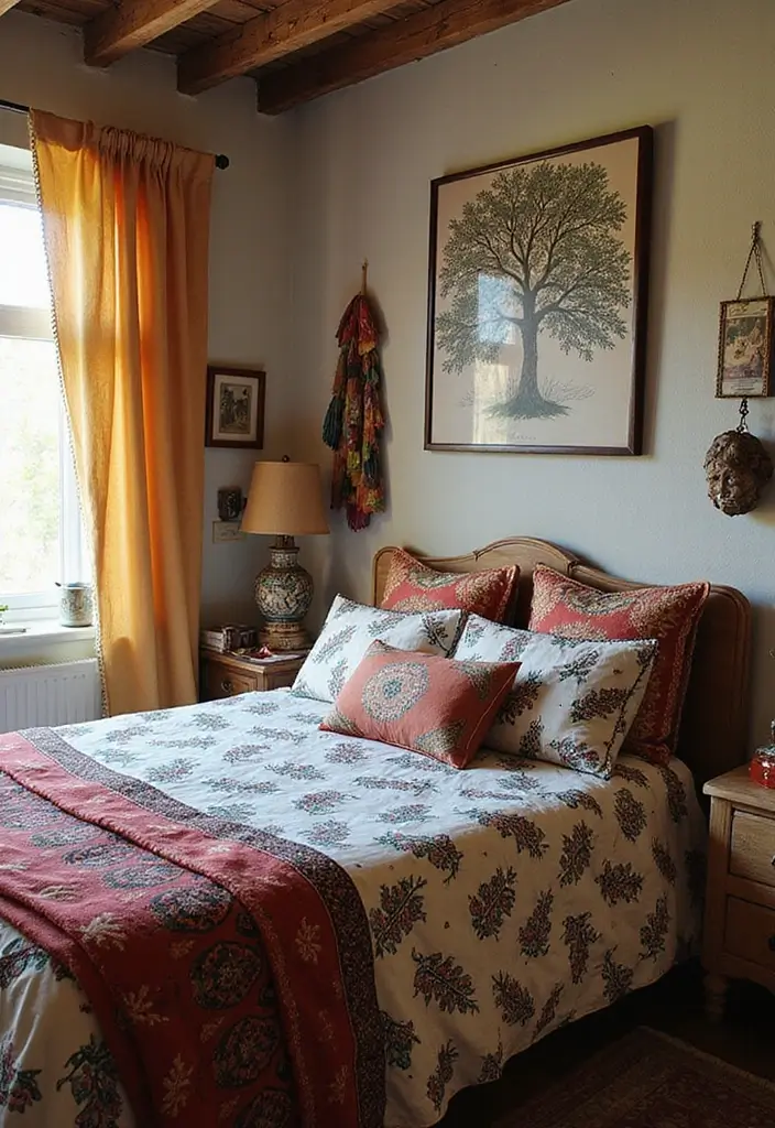 25 Bedroom Decor Ideas With Leaf Print Bedding For A Fresh Look 49 25 Bedroom Decor Ideas With Leaf Print Bedding For A Fresh Look - 15. Global Inspirations