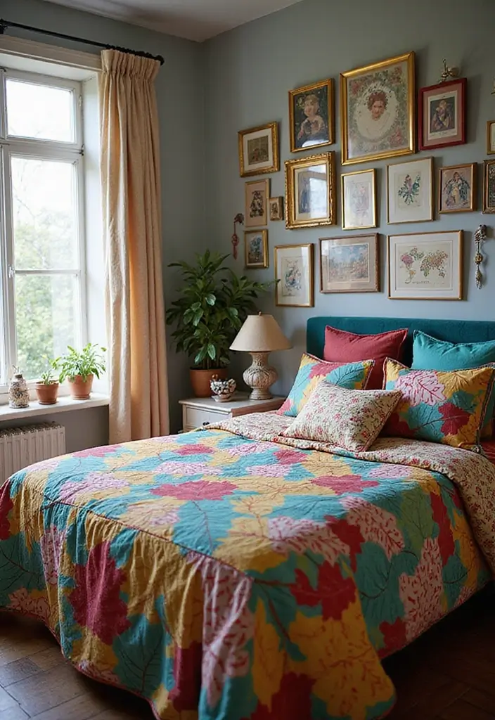 25 Bedroom Decor Ideas With Leaf Print Bedding For A Fresh Look 28 25 Bedroom Decor Ideas With Leaf Print Bedding For A Fresh Look - 8. Eclectic Elements