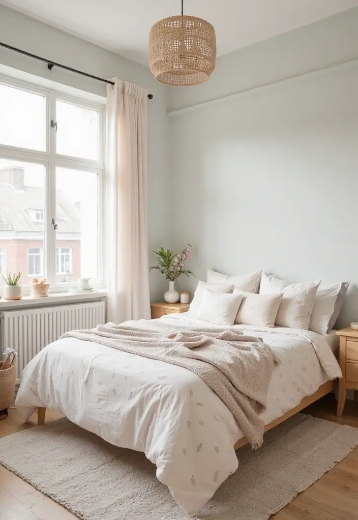 25 Bedroom Decor Ideas With Leaf Print Bedding For A Fresh Look 29 25 Bedroom Decor Ideas With Leaf Print Bedding For A Fresh Look - 9. Soft Pastels