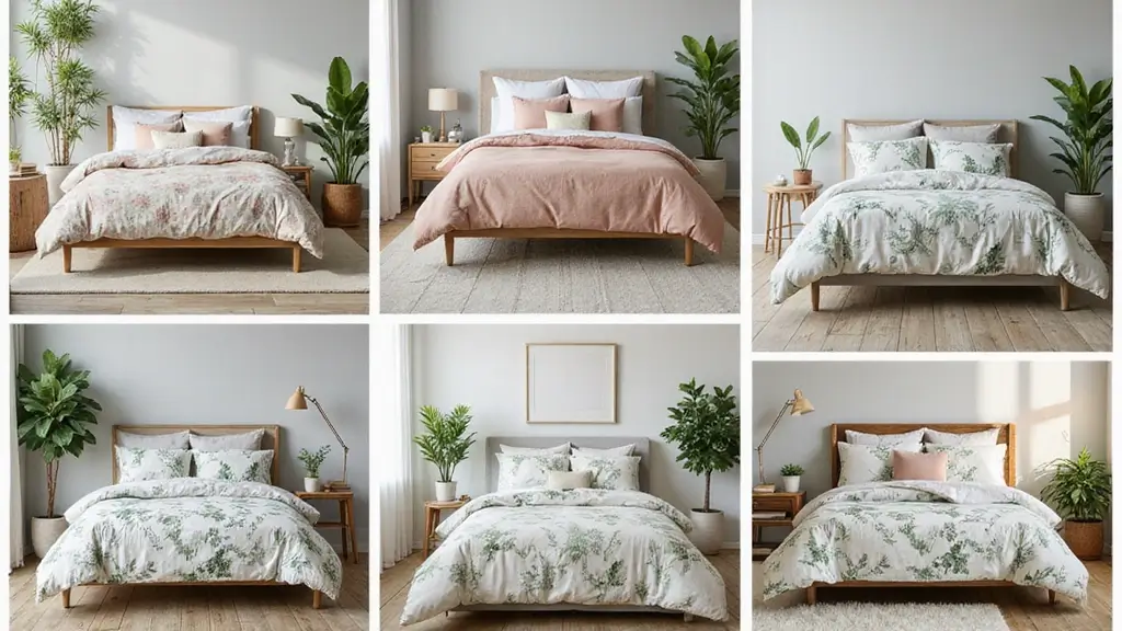 25 Bedroom Decor Ideas With Leaf Print Bedding For A Fresh Look