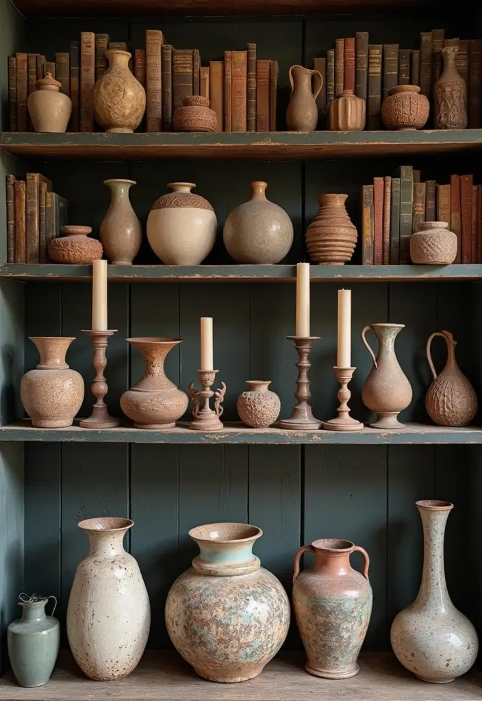 25 Decorative Bookshelf Styling Ideas With Vases And Candles 23 25 Decorative Bookshelf Styling Ideas With Vases And Candles - 11. Vintage Finds