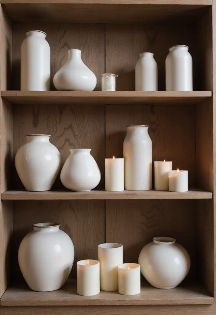 25 Decorative Bookshelf Styling Ideas With Vases And Candles 29 25 Decorative Bookshelf Styling Ideas With Vases And Candles - 13. Mixing Sizes
