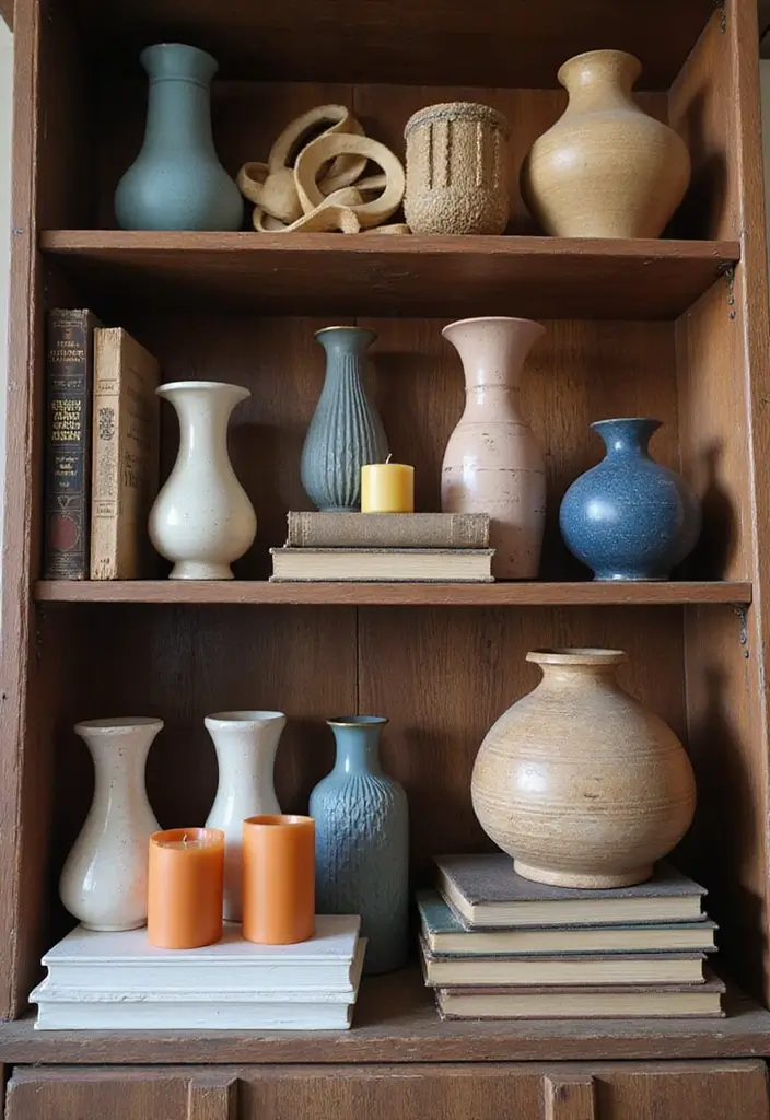 25 Decorative Bookshelf Styling Ideas With Vases And Candles 43 25 Decorative Bookshelf Styling Ideas With Vases And Candles - 19. Artistic Arrangements