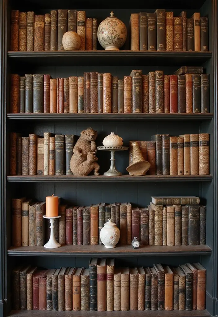 25 Decorative Bookshelf Styling Ideas With Vases And Candles 44 25 Decorative Bookshelf Styling Ideas With Vases And Candles - 20. Books as Decor