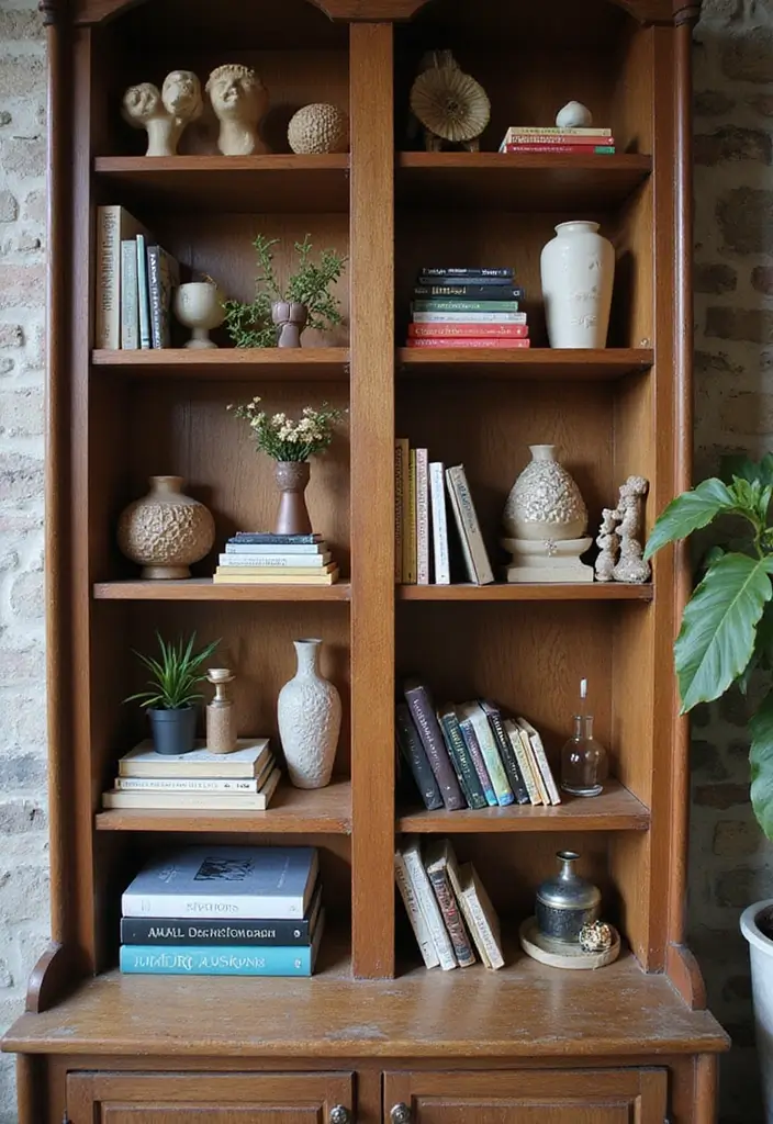 25 Decorative Bookshelf Styling Ideas With Vases And Candles 17 25 Decorative Bookshelf Styling Ideas With Vases And Candles - 5. Quirky Accents