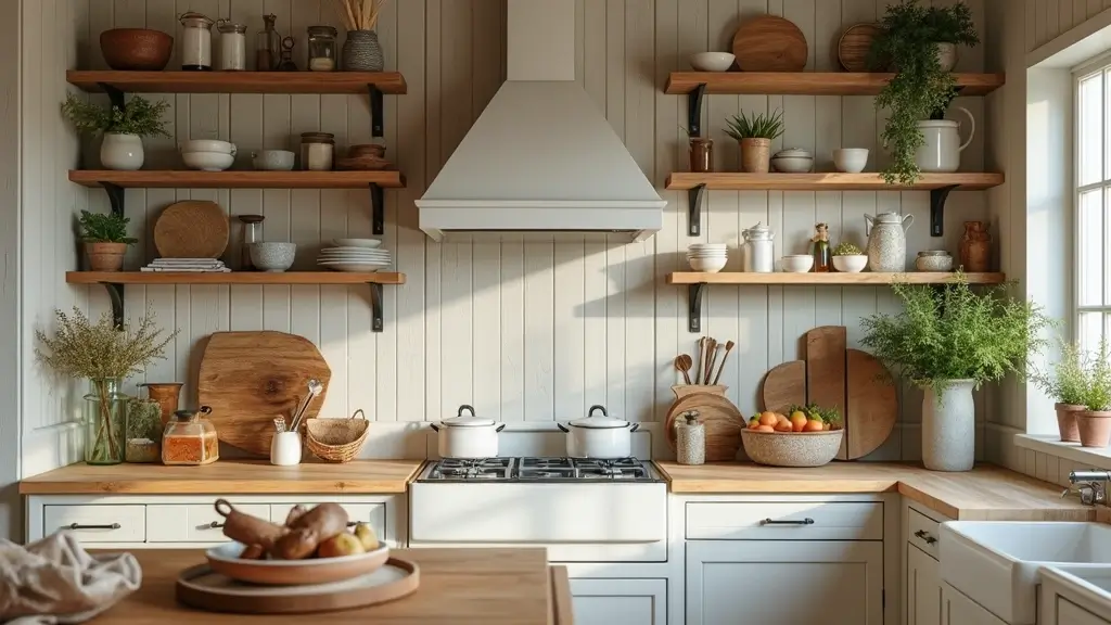25 Decorative Kitchen Shelf Ideas With Vases