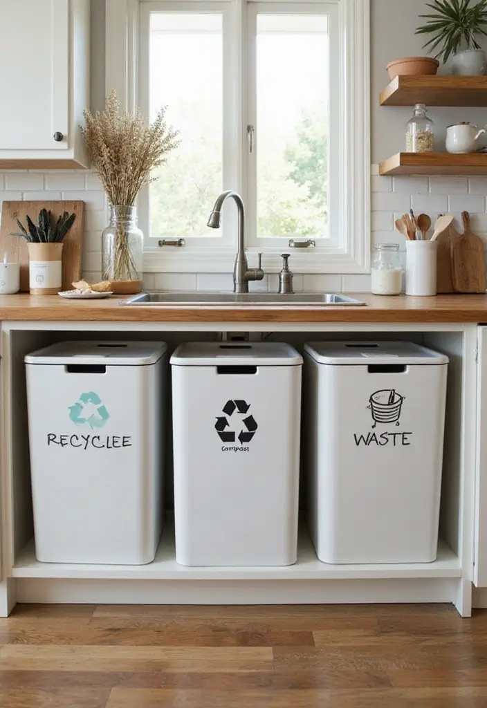 25 Eco Friendly Kitchen Design Ideas For Smart Homes 17 25 Eco Friendly Kitchen Design Ideas For Smart Homes - 13. Waste Separation System