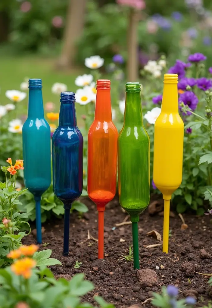 25 Home Decor Projects With Recycled Bottles For Sustainability 21 25 Home Decor Projects With Recycled Bottles For Sustainability - 13. Garden Markers from Bottles