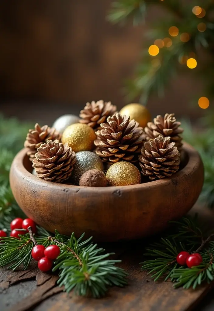 25 Tabletop Christmas Decor Ideas For Festive Charm 1 25 Tabletop Christmas Decor Ideas For Festive Charm - 1. Pinecone Centerpieces
