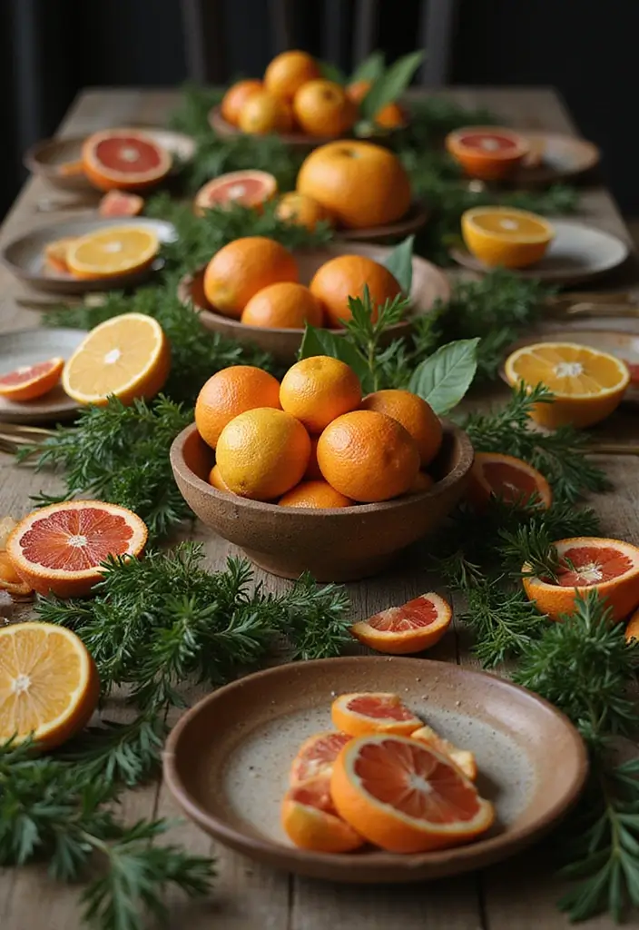 25 Tabletop Christmas Decor Ideas For Festive Charm 38 25 Tabletop Christmas Decor Ideas For Festive Charm - 20. Elegant Citrus Displays