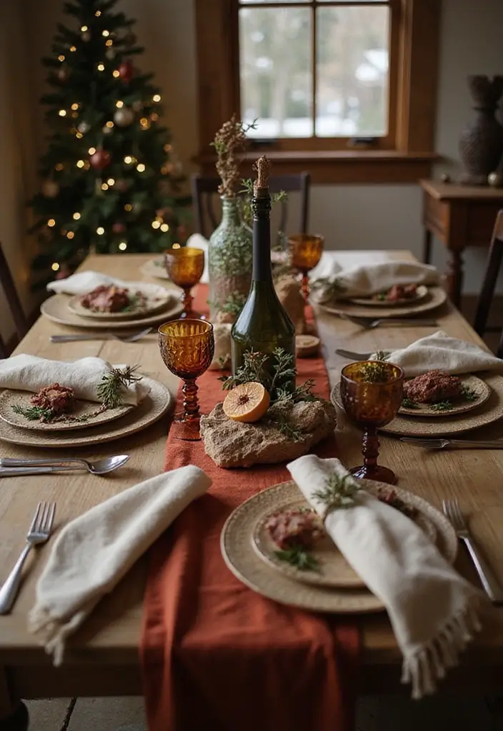 25 Tabletop Christmas Decor Ideas For Festive Charm 39 25 Tabletop Christmas Decor Ideas For Festive Charm - 21. Cozy Wool Accents