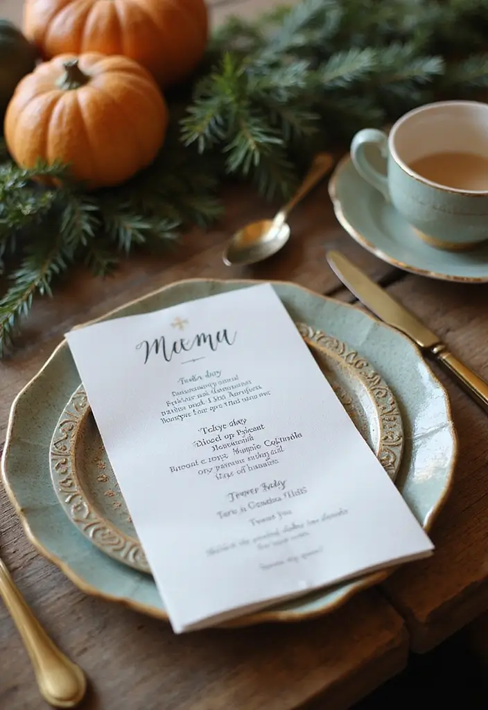 25 Tabletop Christmas Decor Ideas For Festive Charm 44 25 Tabletop Christmas Decor Ideas For Festive Charm - 24. Charming Handwritten Menus