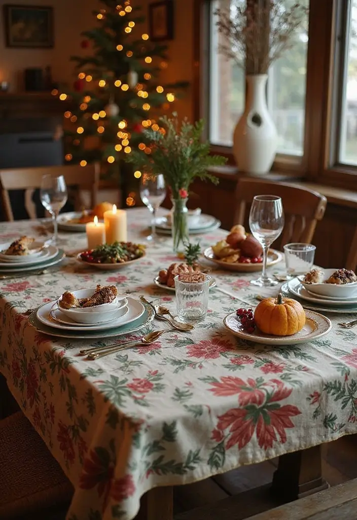 25 Tabletop Christmas Decor Ideas For Festive Charm 45 25 Tabletop Christmas Decor Ideas For Festive Charm - 25. Seasonal Themed Tablecloths