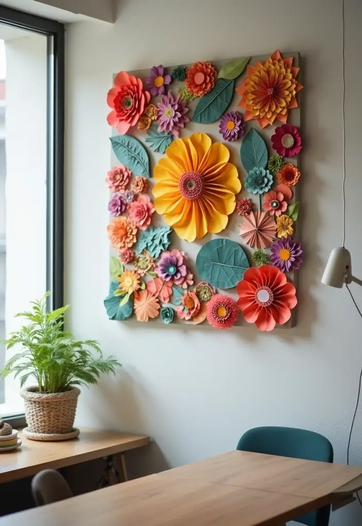 26 Creative Ideas For Sustainable Office Decor 1 26 Creative Ideas For Sustainable Office Decor - 1. Recycled Paper Wall Art