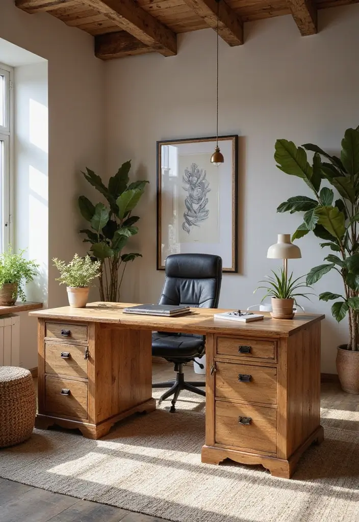 26 Creative Ideas For Sustainable Office Decor 36 26 Creative Ideas For Sustainable Office Decor - 14. Natural Wood Furniture