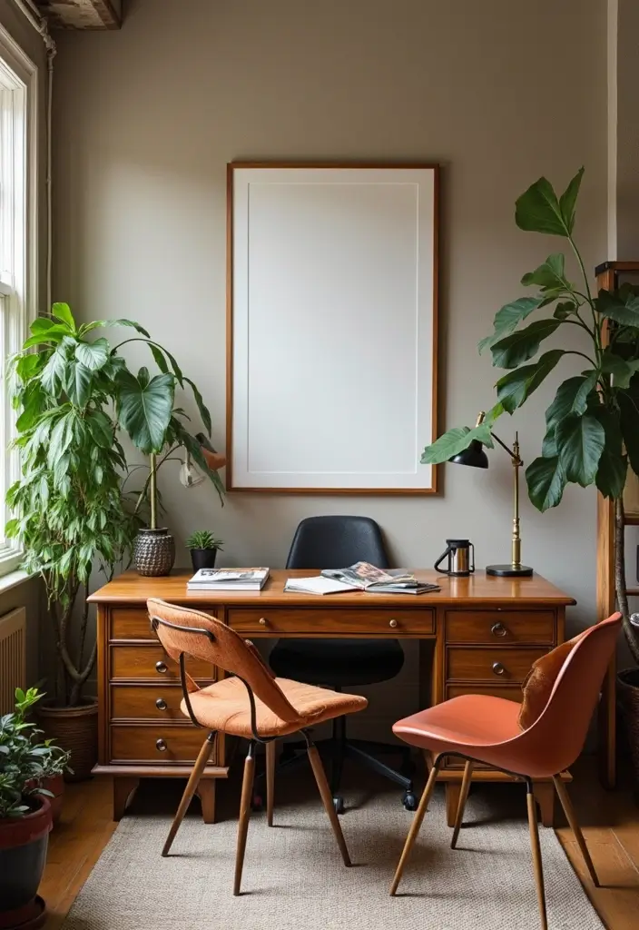 26 Creative Ideas For Sustainable Office Decor 22 26 Creative Ideas For Sustainable Office Decor - 8. Vintage Furniture Finds