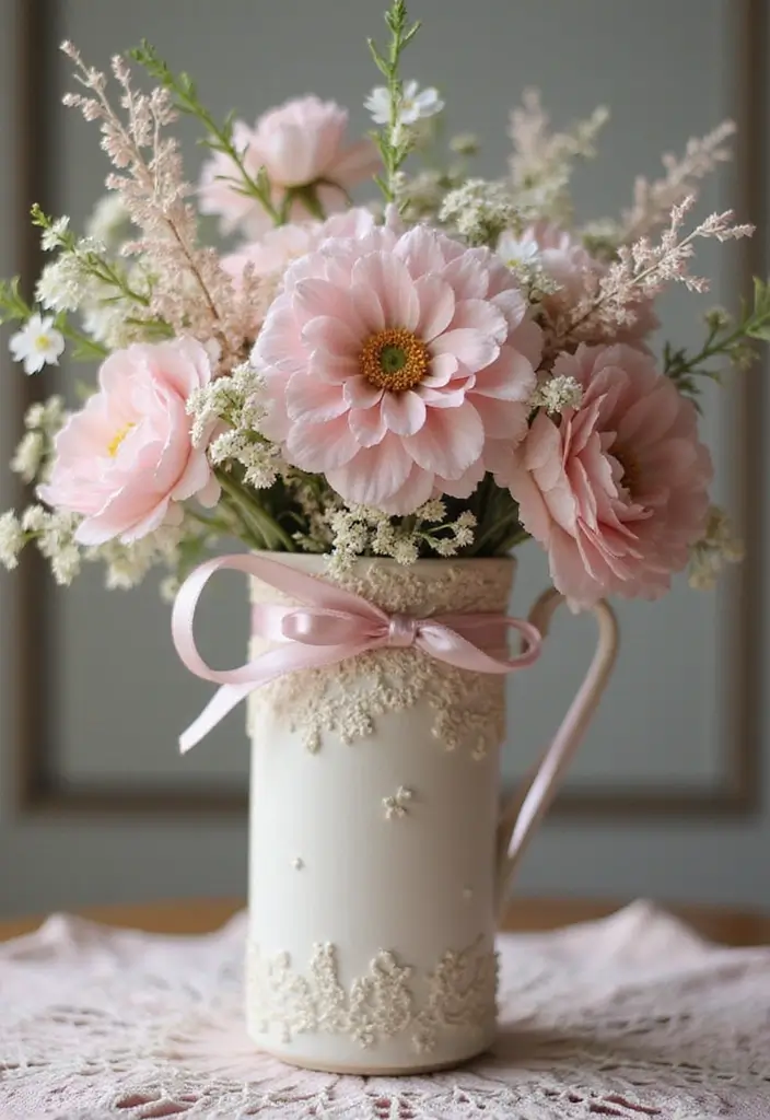 26 Decorative Glass Vases With Lace And Ribbon You’ll Love 40 26 Decorative Glass Vases With Lace And Ribbon You’ll Love - 16. Decorative Fairy Tale Vases