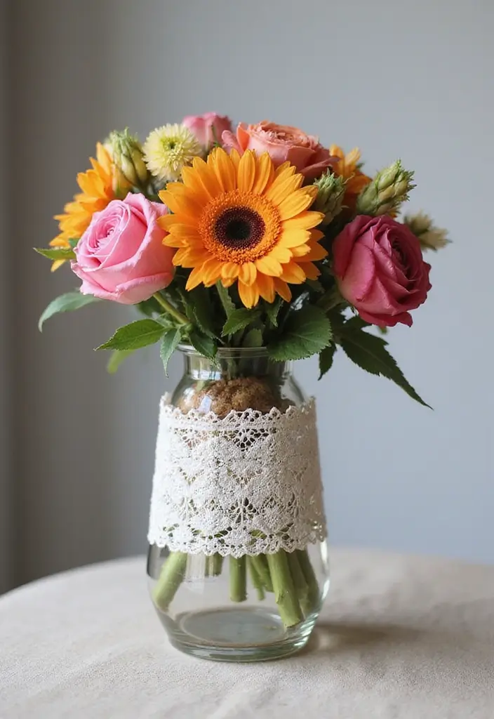26 Decorative Glass Vases With Lace And Ribbon You’ll Love 41 26 Decorative Glass Vases With Lace And Ribbon You’ll Love - 17. Modern Geometric Vases