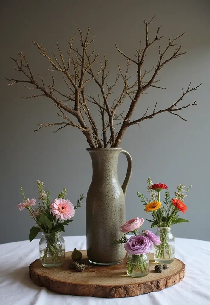 26 Decorative Vase And Pitcher Arrangements For Tabletops 35 26 Decorative Vase And Pitcher Arrangements For Tabletops - 21. Nature-Inspired Centerpieces