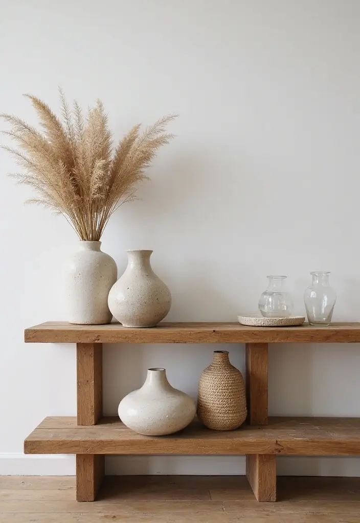 26 Decorative Vases On Wooden Consoles For Natural Warmth 32 26 Decorative Vases On Wooden Consoles For Natural Warmth - 18. Layered Textures