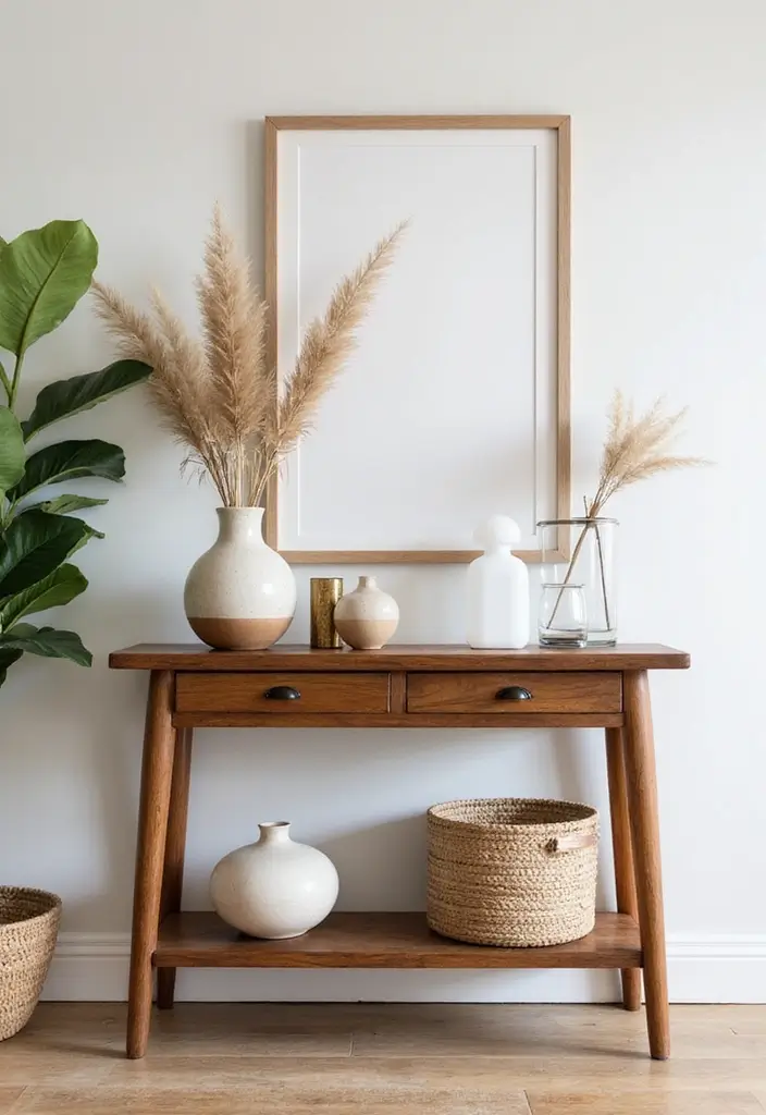 26 Decorative Vases On Wooden Consoles For Natural Warmth 39 26 Decorative Vases On Wooden Consoles For Natural Warmth - 19. Incorporating Art
