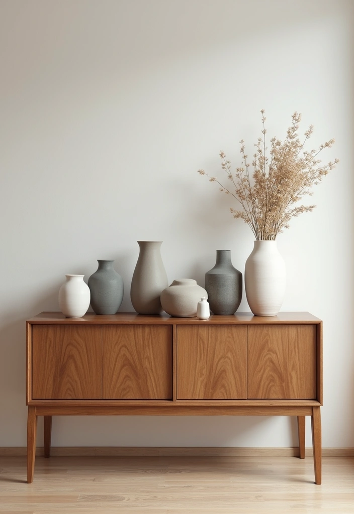 26 Decorative Vases On Wooden Consoles For Natural Warmth 52 26 Decorative Vases On Wooden Consoles For Natural Warmth - 24. Experimenting with Heights