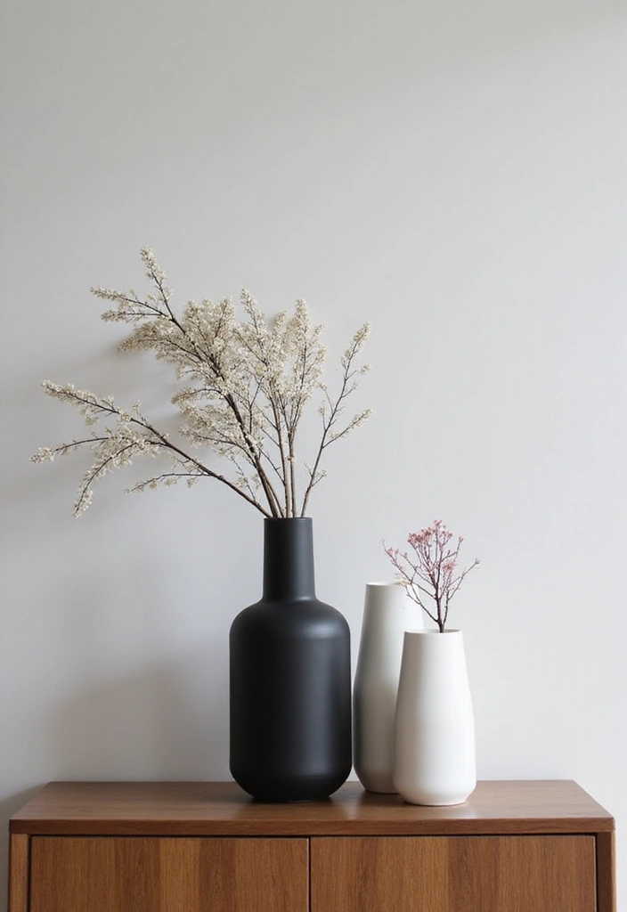 26 Decorative Vases On Wooden Consoles For Natural Warmth 18 26 Decorative Vases On Wooden Consoles For Natural Warmth - 6. Minimalist Matte Finishes