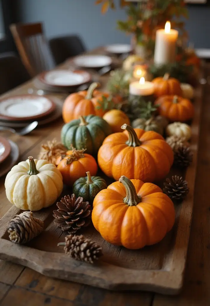 26 Fall Tabletop Decor Ideas For Warm Seasonal Touches 1 26 Fall Tabletop Decor Ideas For Warm Seasonal Touches - 1. Rustic Wooden Centerpieces
