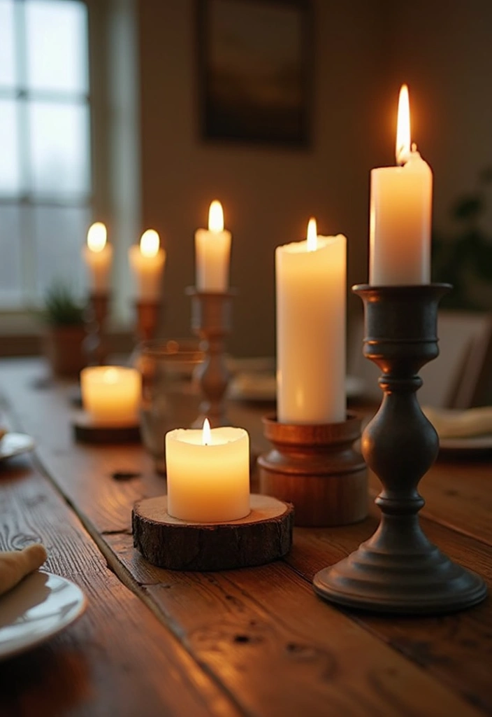 26 Fall Tabletop Decor Ideas For Warm Seasonal Touches 72 26 Fall Tabletop Decor Ideas For Warm Seasonal Touches - 12. Farmhouse Style Candle Holders
