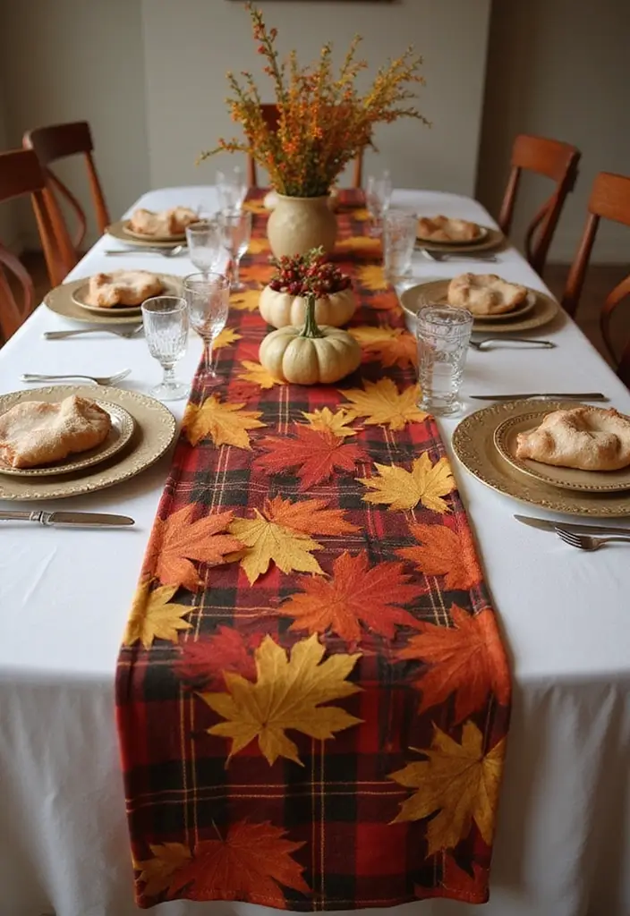 26 Fall Tabletop Decor Ideas For Warm Seasonal Touches 51 26 Fall Tabletop Decor Ideas For Warm Seasonal Touches - 9. Autumn-Themed Table Runners