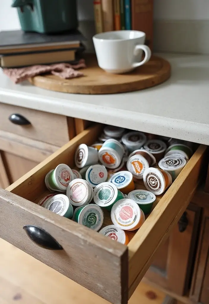 26 Home Decor Coffee Bar Ideas For Cozy Corners - 20. DIY Coffee Pod Holder