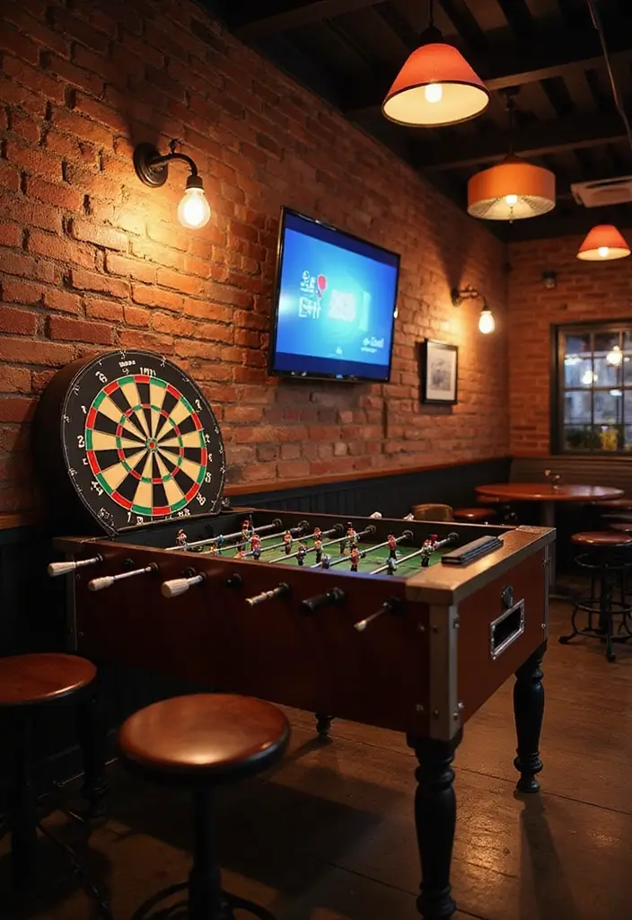 26 Home Sports Bar Decor Ideas For Game Nights 55 26 Home Sports Bar Decor Ideas For Game Nights - 19. Interactive Games