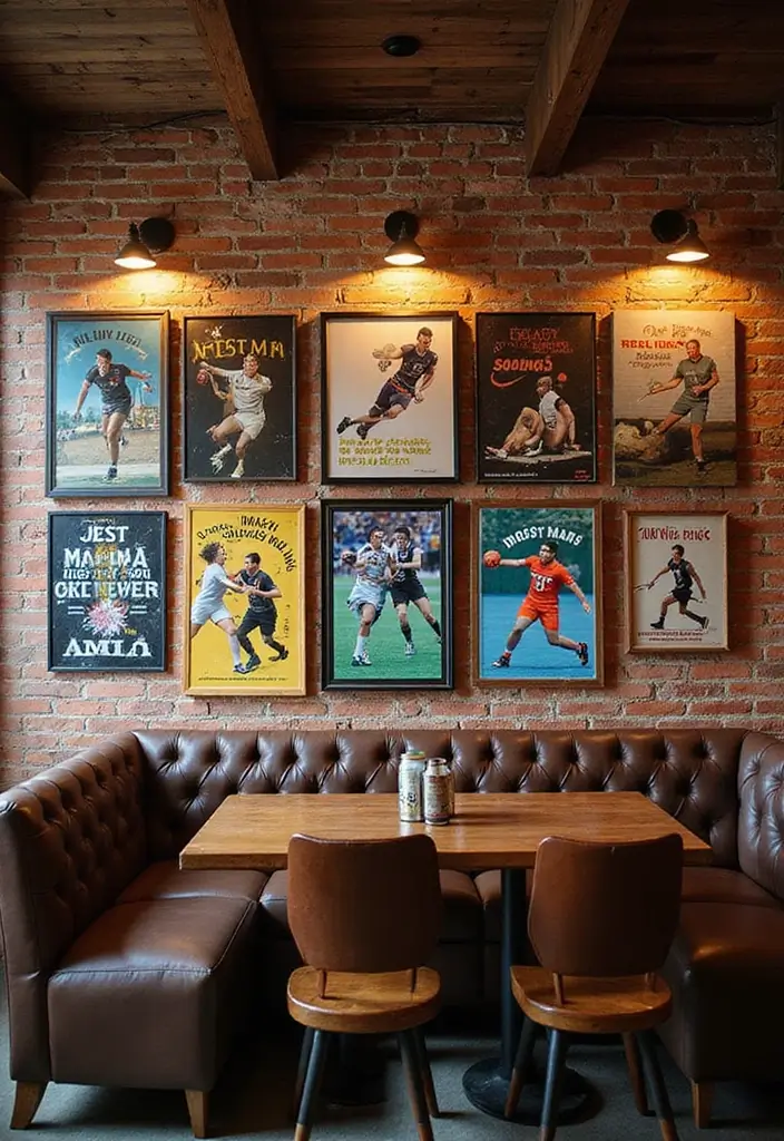 26 Home Sports Bar Decor Ideas For Game Nights 10 26 Home Sports Bar Decor Ideas For Game Nights - 4. Wall Art with Sports Themes