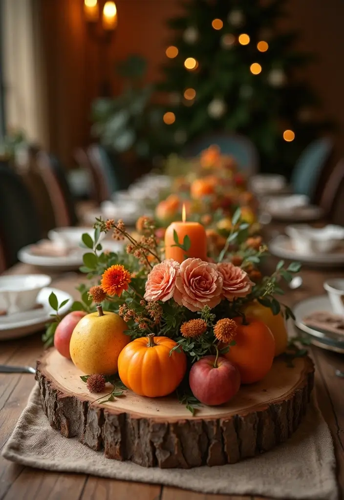 26 Tabletop Decor Ideas For Elegant Dining Rooms 1 26 Tabletop Decor Ideas For Elegant Dining Rooms - 1. Rustic Wooden Centerpiece
