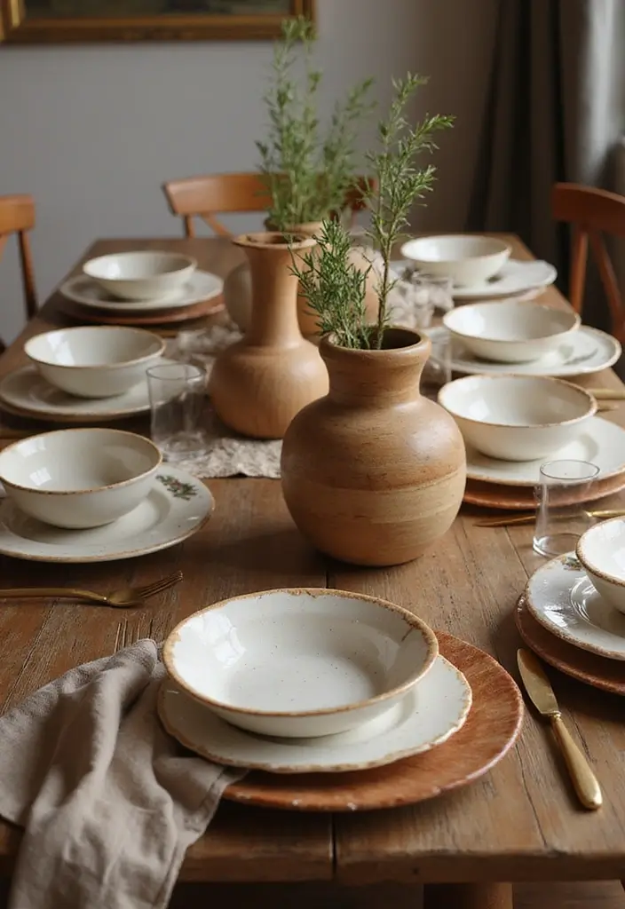 26 Tabletop Decor Ideas For Elegant Dining Rooms 11 26 Tabletop Decor Ideas For Elegant Dining Rooms - 5. Earthy Color Palette