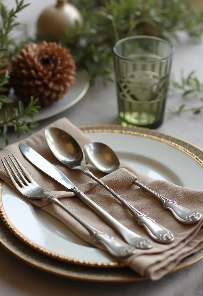 26 Tabletop Decor Ideas For Elegant Dining Rooms 13 26 Tabletop Decor Ideas For Elegant Dining Rooms - 7. Elegant Flatware Displays