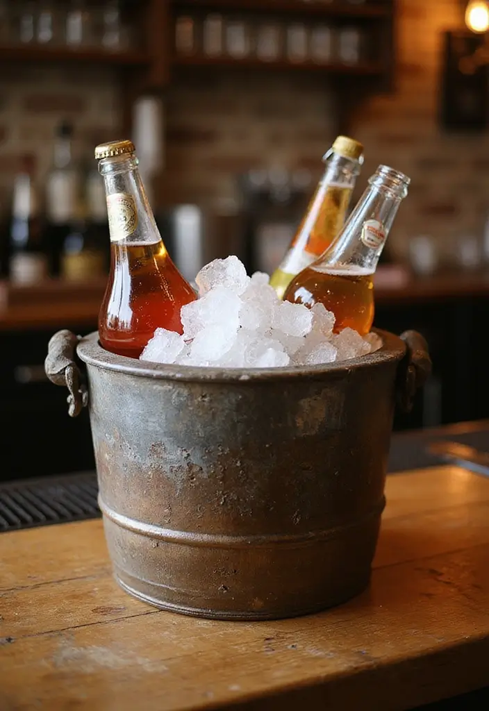 27 DIY Home Bar Decor Projects To Personalize Your Space 51 27 DIY Home Bar Decor Projects To Personalize Your Space - 25. Rustic Ice Bucket