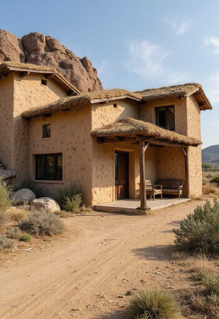 27 Eco Friendly House Plan Inspirations You’ll Admire - 11. The Natural Materials Retreat