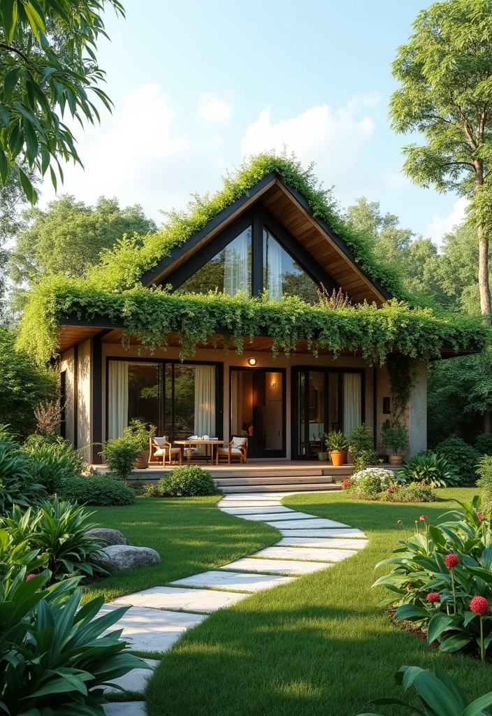 27 Eco Friendly House Plan Inspirations You’ll Admire - 6. The Green Roof Bungalow
