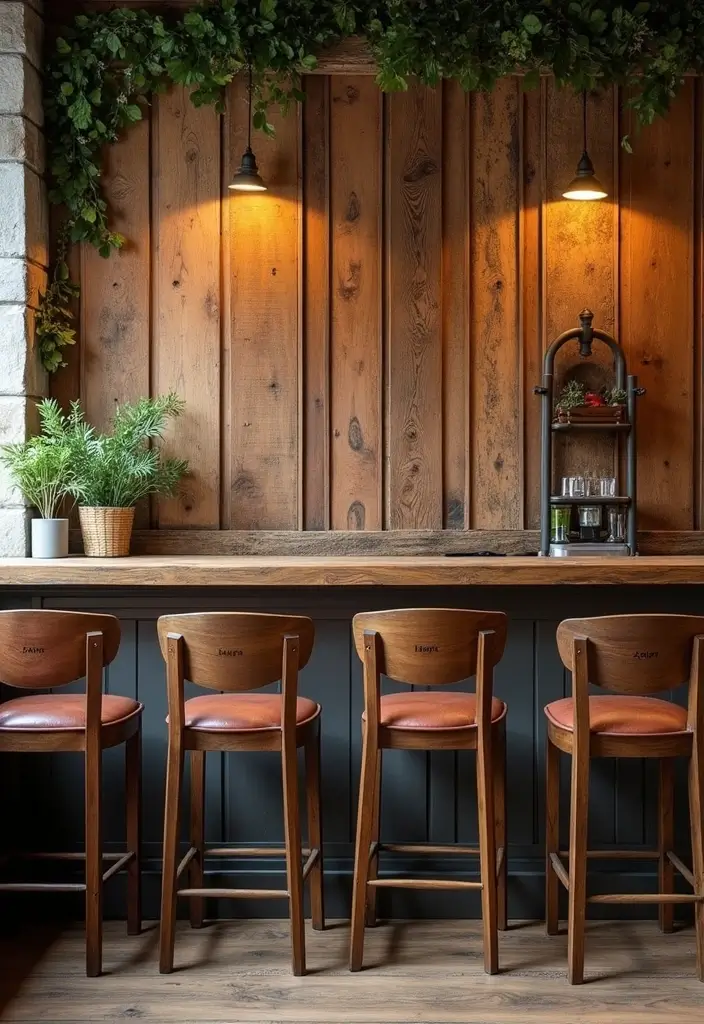 27 Home Bar Decor Ideas Featuring Accent Walls And Lighting 1 27 Home Bar Decor Ideas Featuring Accent Walls And Lighting - 1. Rustic Wood Accent Wall
