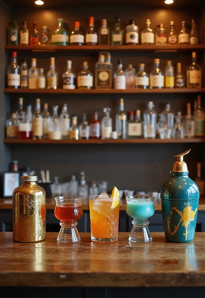 27 Home Bar Decor Ideas Featuring Accent Walls And Lighting 43 27 Home Bar Decor Ideas Featuring Accent Walls And Lighting - 23. Unique Bar Accessories