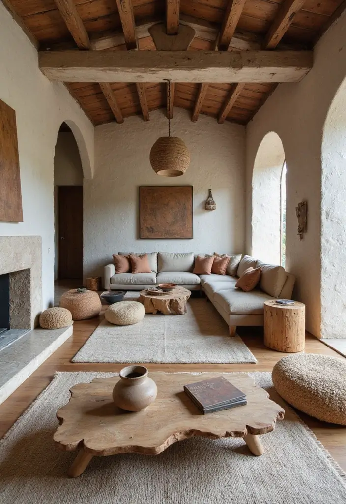 27 Zen Living Room Decor Ideas For A Boho Meditation Space 27 27 Zen Living Room Decor Ideas For A Boho Meditation Space - 11. Natural Materials