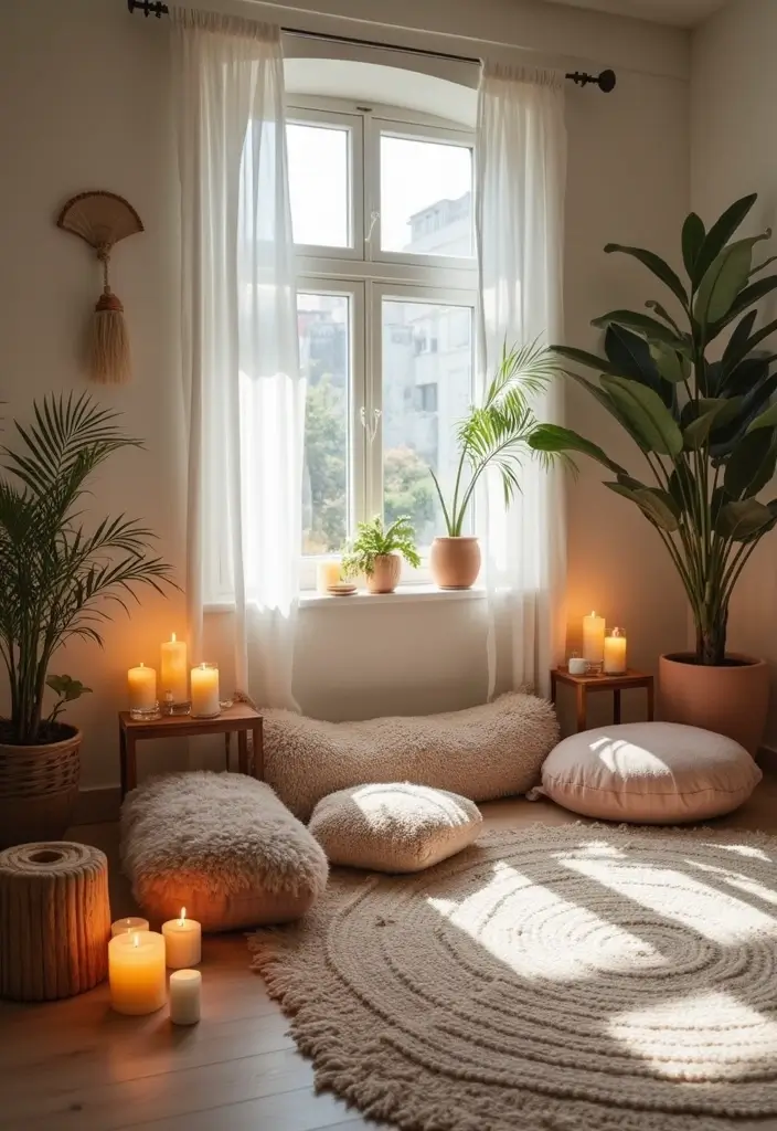 27 Zen Living Room Decor Ideas For A Boho Meditation Space 28 27 Zen Living Room Decor Ideas For A Boho Meditation Space - 12. Meditation Corner