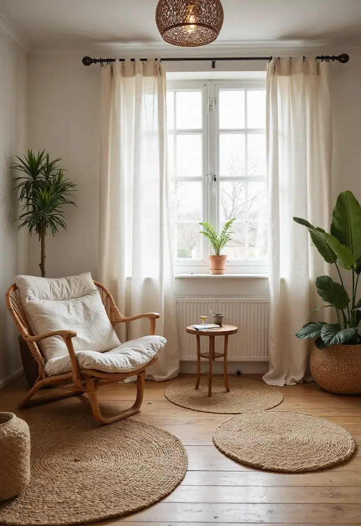 27 Zen Living Room Decor Ideas For A Boho Meditation Space 4 27 Zen Living Room Decor Ideas For A Boho Meditation Space - 2. Natural Textures