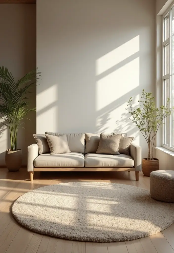 27 Zen Living Room Decor Ideas For A Boho Meditation Space 21 27 Zen Living Room Decor Ideas For A Boho Meditation Space - 7. Soft Area Rugs