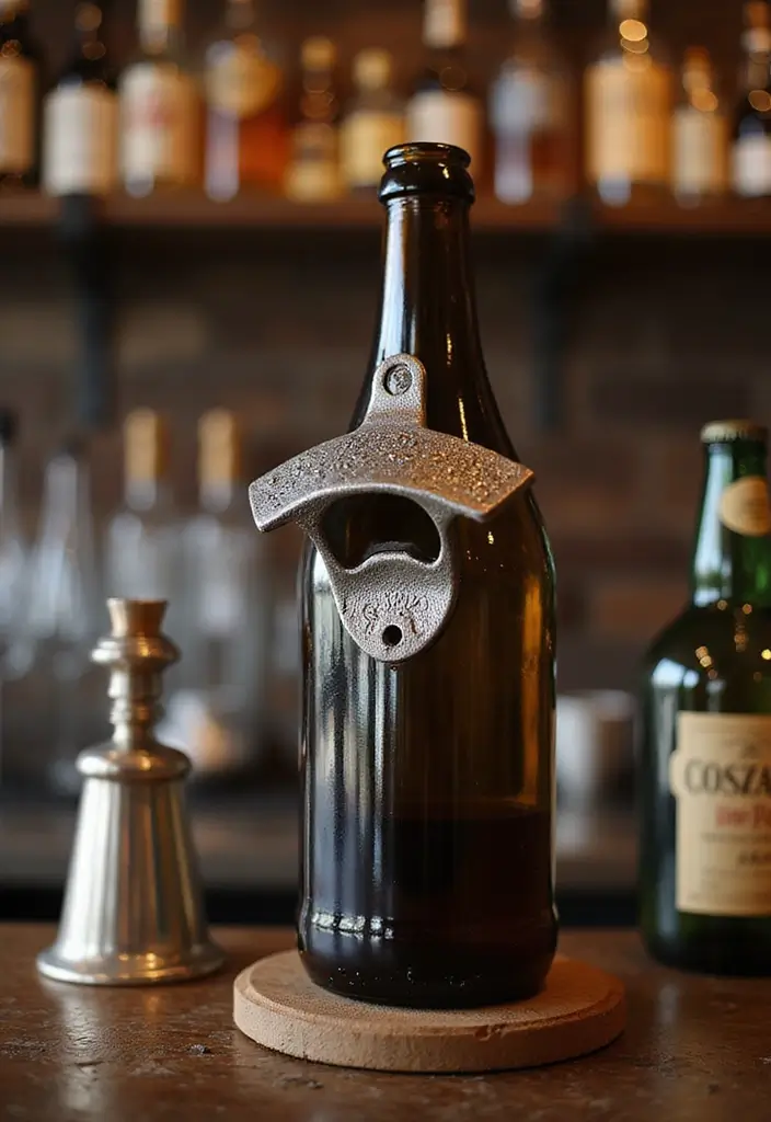 28 Bar Countertop Decor Ideas To Elevate Your Home Style 38 28 Bar Countertop Decor Ideas To Elevate Your Home Style - 14. Decorative Bottle Opener