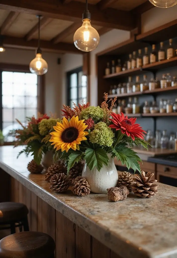 28 Bar Countertop Decor Ideas To Elevate Your Home Style 39 28 Bar Countertop Decor Ideas To Elevate Your Home Style - 15. Seasonal Decor