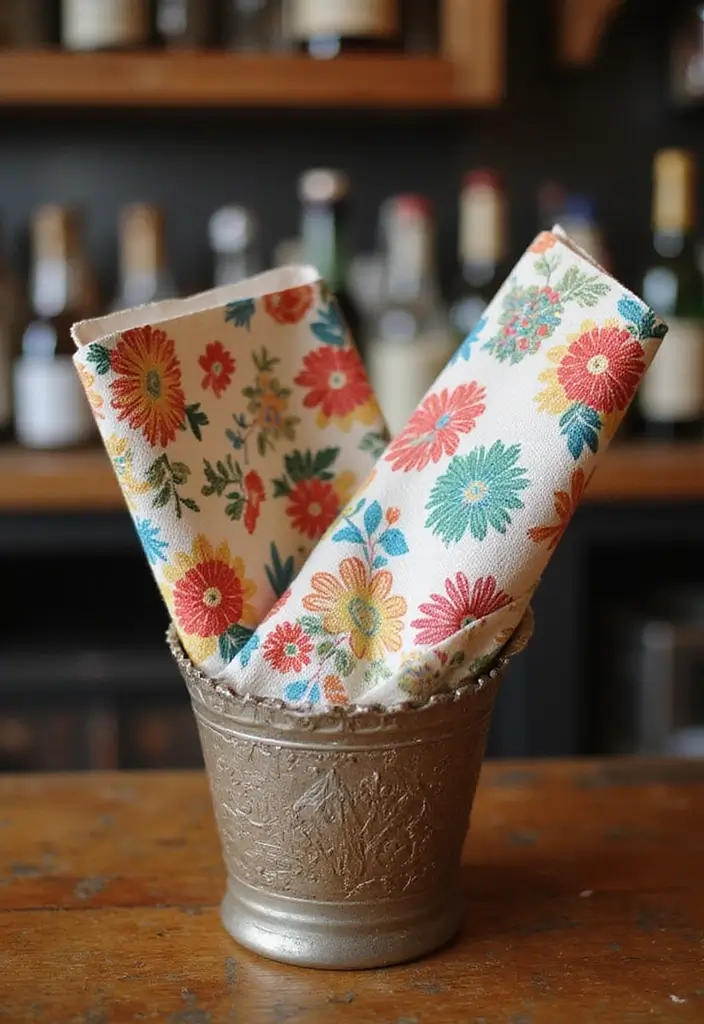 28 Bar Countertop Decor Ideas To Elevate Your Home Style 50 28 Bar Countertop Decor Ideas To Elevate Your Home Style - 18. Stylish Napkin Holder