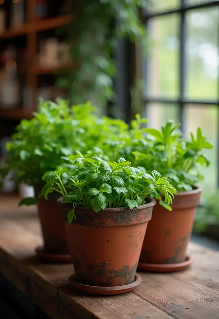 28 Bar Countertop Decor Ideas To Elevate Your Home Style 17 28 Bar Countertop Decor Ideas To Elevate Your Home Style - 5. Herb Garden Centerpiece