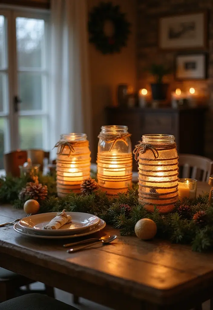 28 Belen Christmas Decor DIY Ideas Using Recycled Materials 29 28 Belen Christmas Decor DIY Ideas Using Recycled Materials - 11. Twine-Wrapped Jars